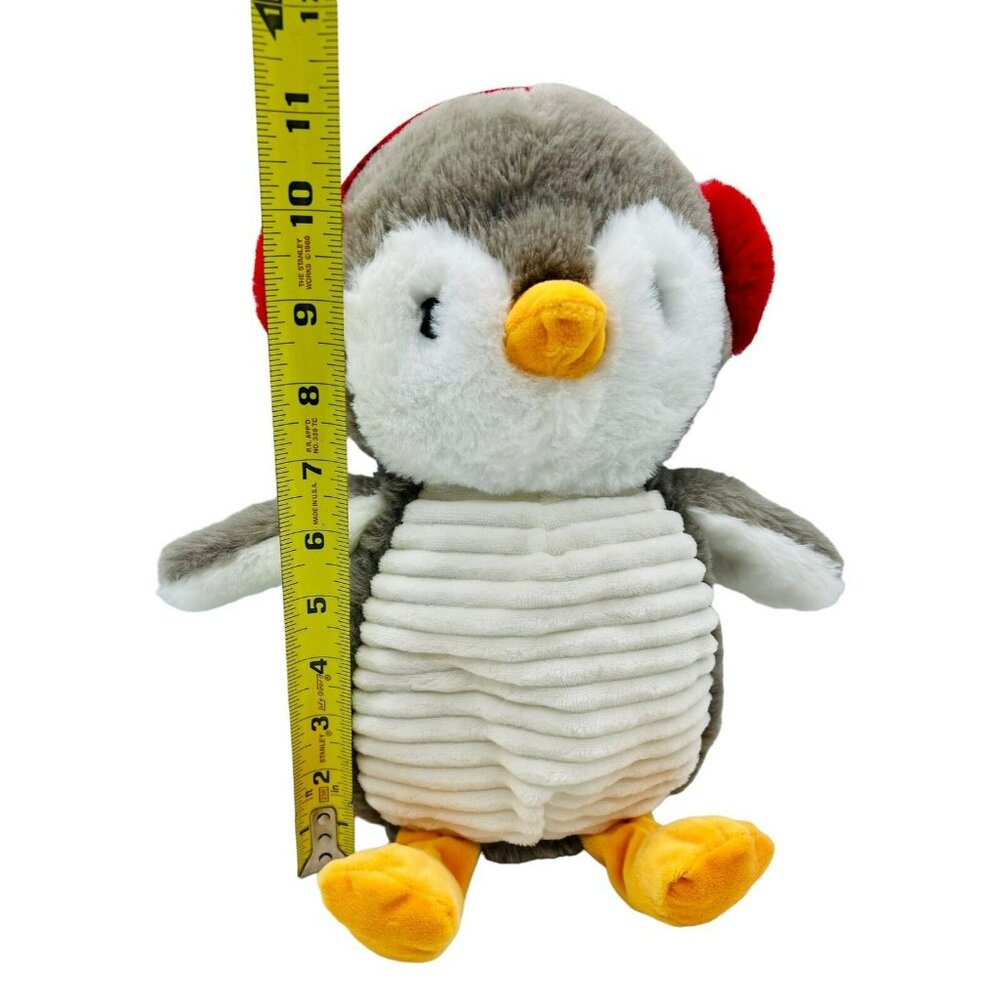 Spark Create Imagine Penguin Plush Gray Stuffed Animal Rattles Crinkle Wings - Picture 9 of 9